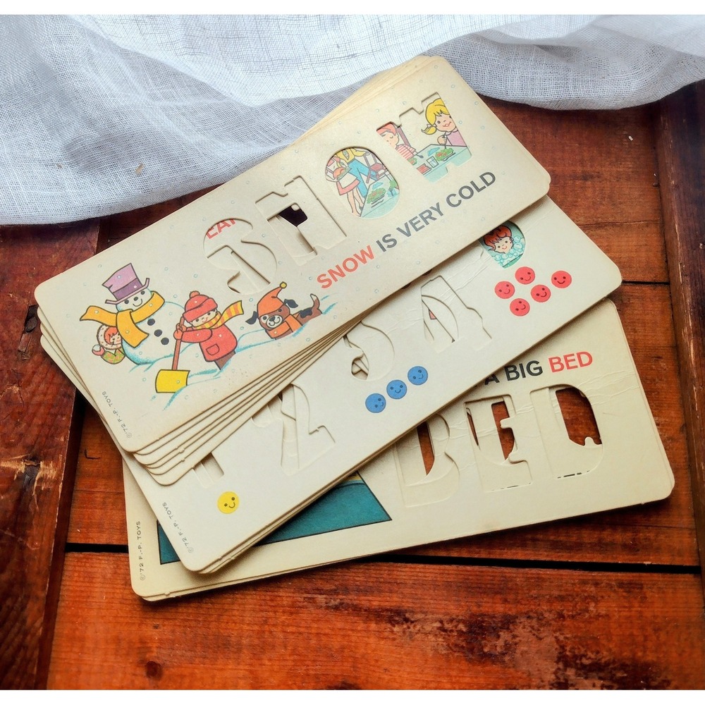 Fisher‎ price educational flash cards,1972,Early learning